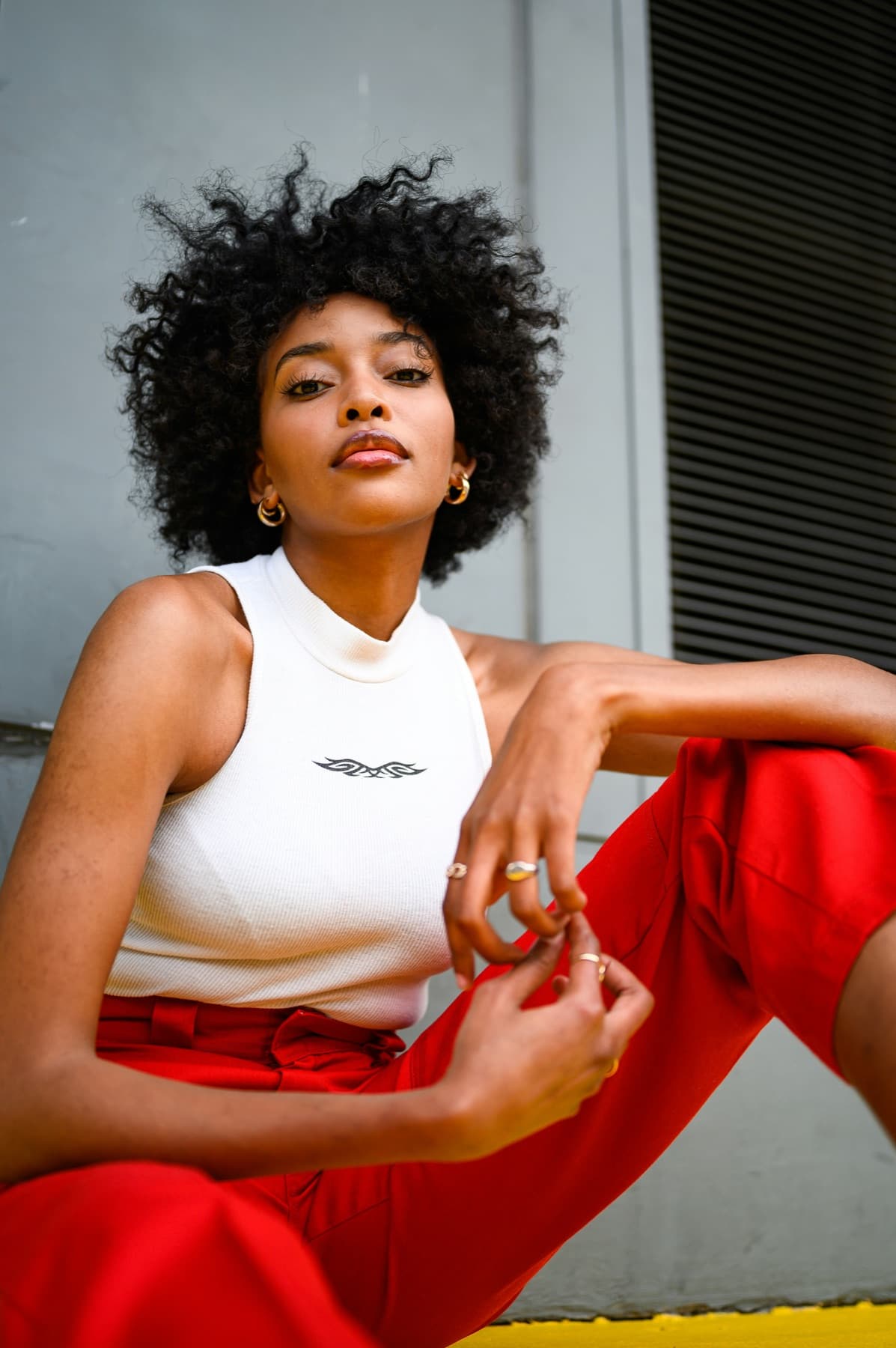 Confident woman founder